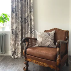 Mönstrade Kuddfodral<Svanefors Adam och Eva beige kuddfodral