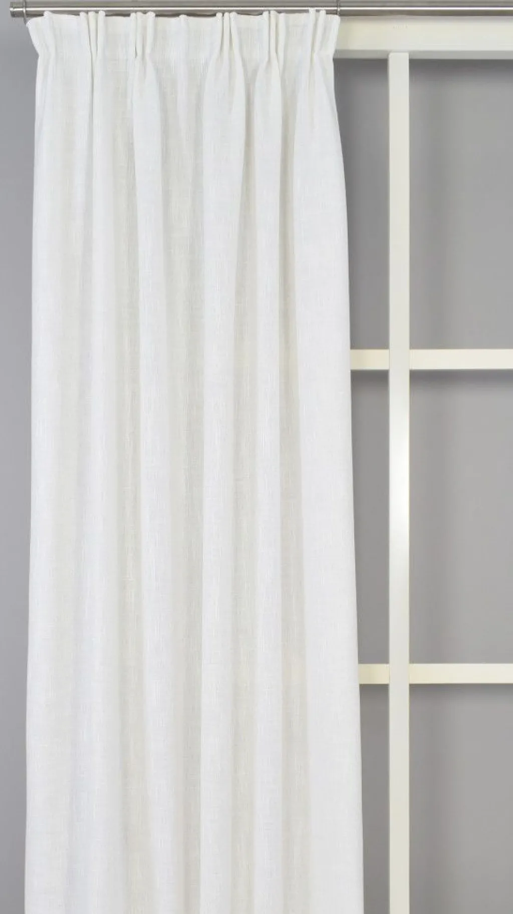 Gardiner Enfärgade<Fondaco Alan Offwhite Gardiner med Linne-look och Tungt Fall