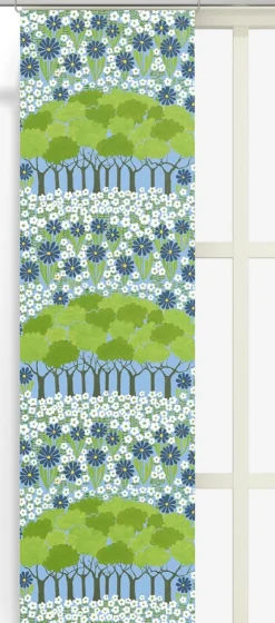 Panelgardiner<Arvidssons textil Allé blå panelgardin