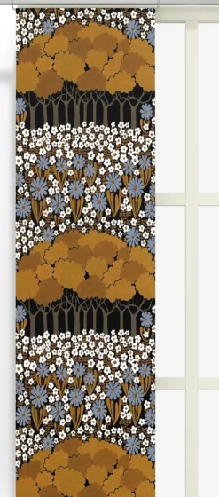 Panelgardiner<Arvidssons textil Allé brun panelgardin