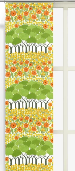 Panelgardiner<Arvidssons textil Allé gul panelgardiner