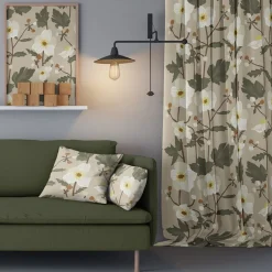 Gardintyger Mönstrade|Arvidssons Textil<Arvidssons textil Anemon beige tyg