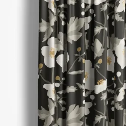 Gardintyger Mönstrade|Arvidssons Textil<Arvidssons textil Anemon mörkgrå tyg