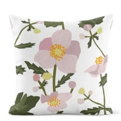 Mönstrade Kuddfodral<Arvidssons textil Anemon rosa kuddfodral