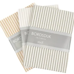 Bordsduk<Redlunds Anna Bordsduk Havre – Randig bomullsduk 140x250 cm