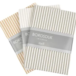Bordsduk<Redlunds Anna Bordsduk Linne – Randig duk i bomull 140x250 cm