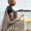 Ullplädar<Kerstin Landström Design Anno brun ullpläd 130x180cm - inspirerad av ett kulturarv från Dalarna