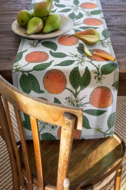 Bordslöpare|Ekelund Löpare<Ekelund Apelsiner löpare 35X120 - s Linneväveri