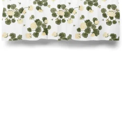 Gardinkappor Mönstrade<Arvidssons textil Astrid Vanilj Gardinkappa Metervara med Pelargoner