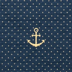 Mönstrade Möbeltyger<Nordisk Textil AUŠRA Marin – Möbeltyg med ankare och klassisk känsla