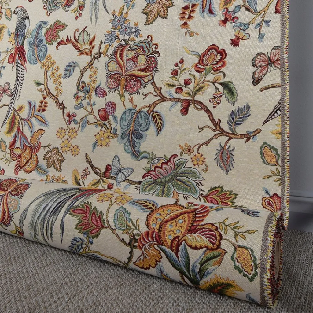 Blommiga Möbeltyger|Mönstrade Möbeltyger<Nordisk Textil Bailey creme gobeläng