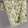 Babyfiltar|Ullplädar<Arvidssons textil Barnfilt Leksand grön 65x95cm med dalahästar och kurbits