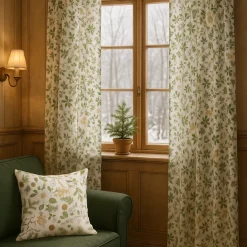 Gardiner Mönstrade|Julgardiner<Arvidssons textil Barr & Blom offwhite gardiner