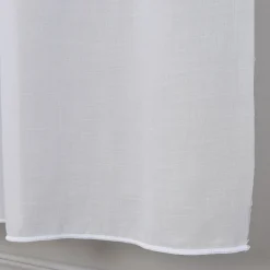 Gardintyger Enfärgade< Batist vit metervara med tyngdband