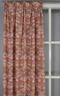 Gardiner Mönstrade<Nordisk Textil Beautiful birds röd gardiner