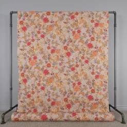 Gardintyger Mönstrade<Nordisk Textil Bengale beige blommigt gardintyg
