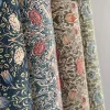 Arts & Crafts Tyger|Gardintyger Mönstrade< Birds and roses petrol tyg