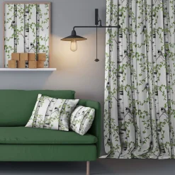 Gardiner Mönstrade<Arvidssons textil Björkdungen vit gardiner