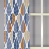 Panelgardiner<Arvidssons textil Blader blå panelgardiner