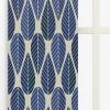Panelgardiner<Arvidssons textil Blader culla blå panelgardiner
