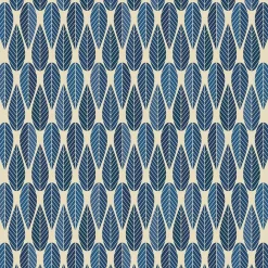 Gardintyger Mönstrade|Arvidssons Textil<Arvidssons textil Blader culla blå tyg