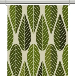 Panelgardiner<Arvidssons textil Blader culla grön panelgardiner