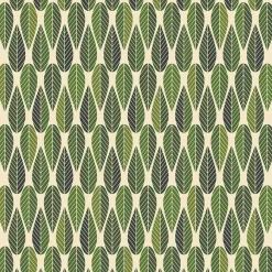 Gardintyger Mönstrade|Arvidssons Textil<Arvidssons textil Blader culla grön tyg