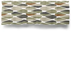 Gardinkappor Mönstrade<Arvidssons textil Blader grön-beige gardinkappa metervara