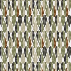 Gardintyger Mönstrade|Arvidssons Textil<Arvidssons textil Blader grön-beige tyg