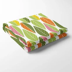 Bordsduk<Arvidssons textil Blader grön-gul bordsduk