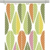 Panelgardiner<Arvidssons textil Blader grön-gul panelgardiner