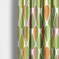 Gardintyger Mönstrade|Arvidssons Textil<Arvidssons textil Blader grön-gul tyg
