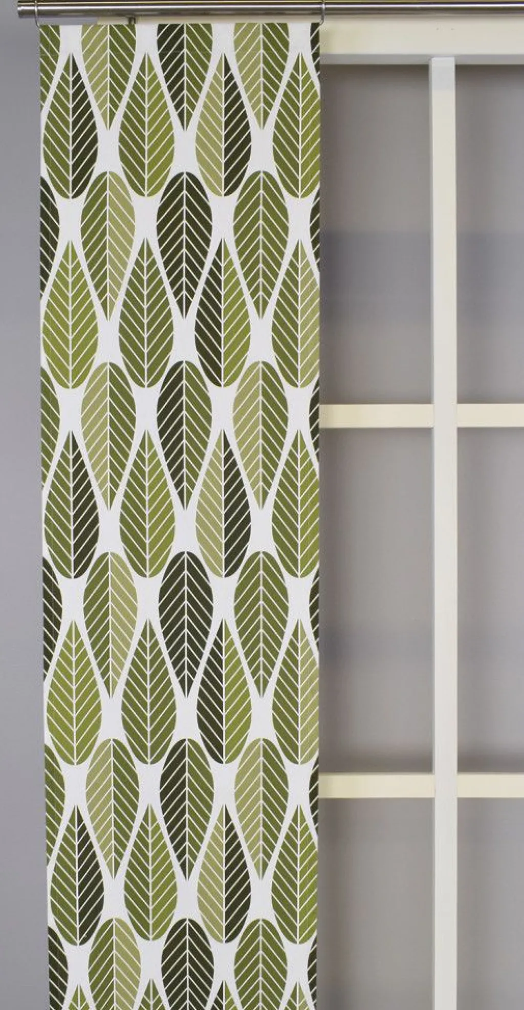 Panelgardiner<Arvidssons textil Blader grön panelgardiner