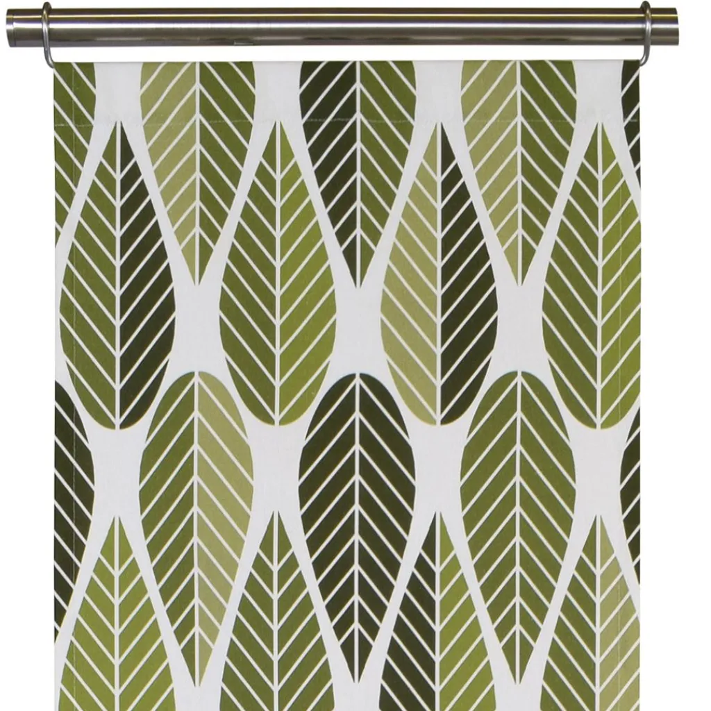 Panelgardiner<Arvidssons textil Blader grön panelgardiner