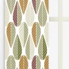 Panelgardiner<Arvidssons textil Blader grön-rost panelgardiner