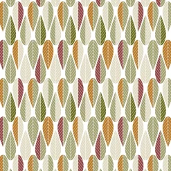 Gardintyger Mönstrade|Arvidssons Textil<Arvidssons textil Blader grön-rost tyg