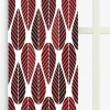 Panelgardiner<Arvidssons textil Blader röd panelgardiner
