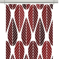 Panelgardiner<Arvidssons textil Blader röd panelgardiner