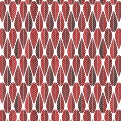 Gardintyger Mönstrade|Arvidssons Textil<Arvidssons textil Blader röd tyg