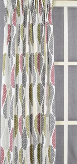 Gardiner Mönstrade<Arvidssons textil Blader rosa gardiner