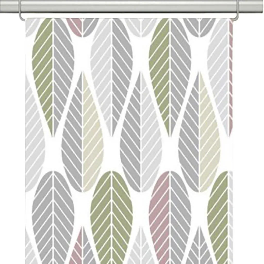Panelgardiner<Arvidssons textil Blader rosa panelgardiner