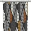Panelgardiner<Arvidssons textil Blader svart-orange panelgardiner