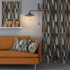 Gardintyger Mönstrade|Arvidssons Textil<Arvidssons textil Blader svart-orange tyg
