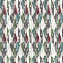 Gardintyger Mönstrade|Arvidssons Textil<Arvidssons textil Blader vinröd tyg