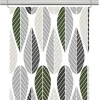 Panelgardiner<Arvidssons textil Blader vit-grå panelgardiner