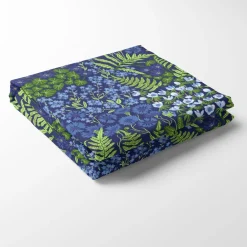 Bordsduk<Arvidssons textil Blå blom blå bordsduk