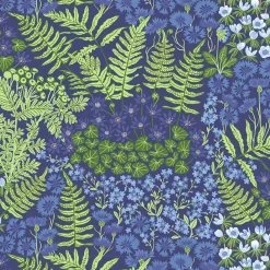 Gardintyger Mönstrade|Arvidssons Textil<Arvidssons textil Blå Blom blå tyg