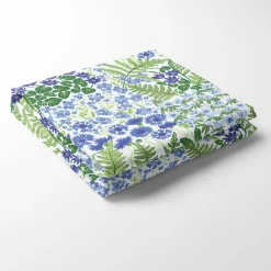 Bordsduk<Arvidssons textil Blå blom vit bordsduk