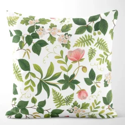 Mönstrade Kuddfodral<Arvidssons textil Blomsterlund grön - kuddfodral