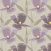 Gardintyger Mönstrade|Arvidssons Textil<Arvidssons textil Blomsterskrud culla lila tyg